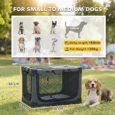 Folding Fabric Dog Travel Crate with Cushion – Army Green, 76cm