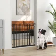 Adjustable Walk-Through Dog Gate – Black, 75–95cm