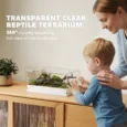 Acrylic Reptile Terrarium with Vents 30x20x15cm – Transparent, White