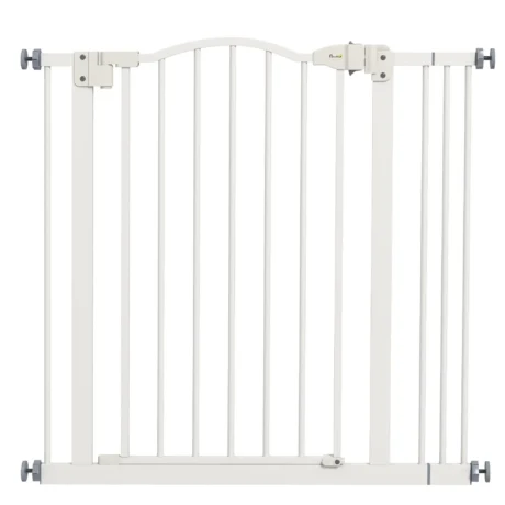Adjustable Dog Gate – White, 78cm High, 74–87cm