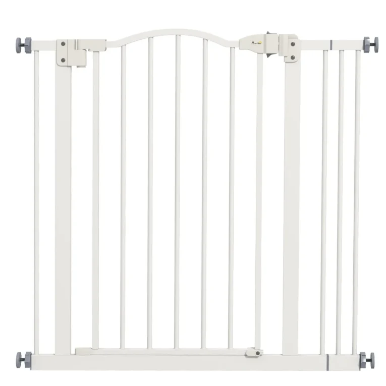 Adjustable Dog Gate – White, 78cm High, 74–87cm Adjustable Dog Gate – White, 78cm High, 74–87cm