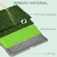 Artificial Grass Dog Toilet Tray with Two Mats – 67 × 41cm
