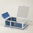 Tortoise Habitat Solid Wood 91×60.5x32cm – Blue