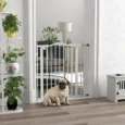 Adjustable Dog Gate – White, 78cm High, 74–87cm
