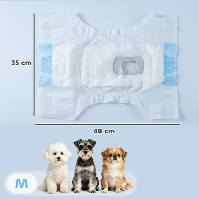 Disposable Female Dog Nappies – Medium, Pack of 48