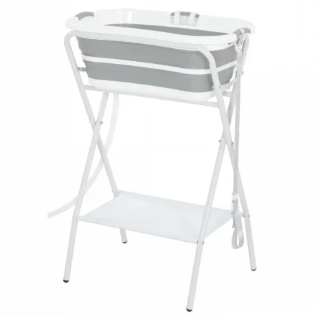 Folding Dog Bath with Stand – Grey, 27L
