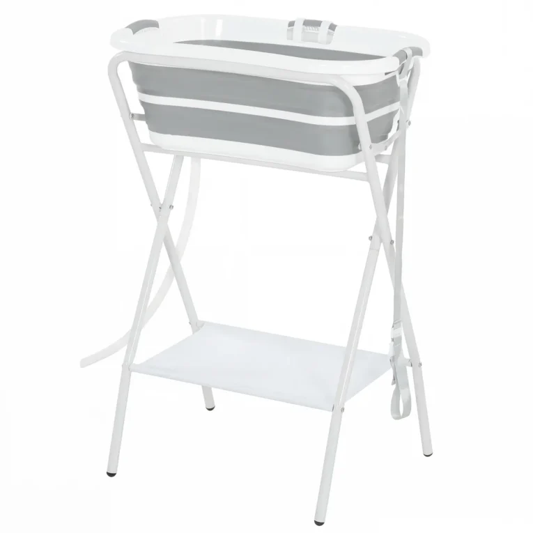Folding Dog Bath with Stand – Grey, 27L Folding Dog Bath with Stand – Grey, 27L