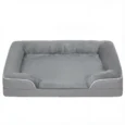 Medium Memory-Foam Dog Sofa Bed – Grey, 91.5cm