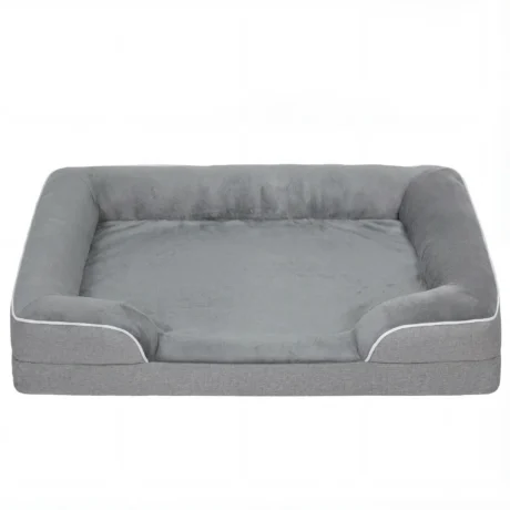 Medium Memory-Foam Dog Sofa Bed – Grey, 91.5cm