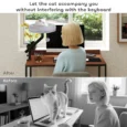 Rotating Clamp-On Cat Hammock for Desks – Grey, 35cm