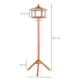 Wooden Garden Bird Table with Pitched Roof – 153cm