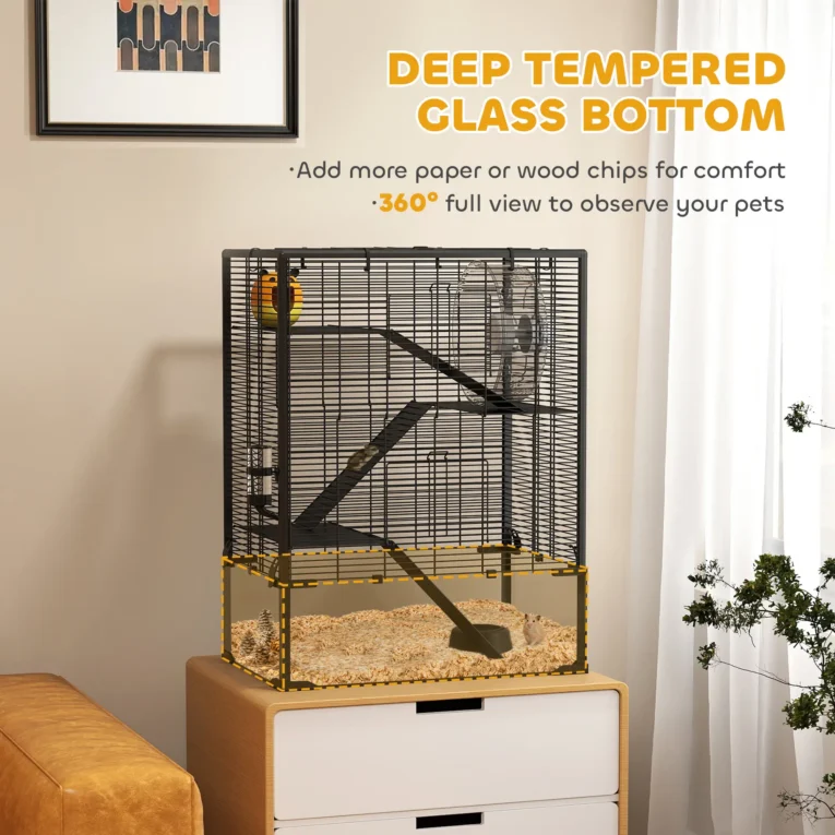 Hamster tank 60L x 40W x 80Hcm – Black