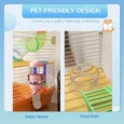 5-Tier Hamster Cage with Wheels and Tunnel – Orange and White
