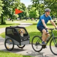 Dog Bicycle Trailer with 20-Inch Wheels – Grey, 20kg Capacity