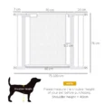 Auto-Close Dog Gate with Extension Kit – White, 75–103cm