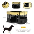 Foldable Dog Pen Portable Indoor/Outdoor – Yellow and Black