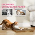 Cardboard Cat Hideaway with Scratching Base – Pink and Purple