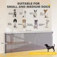 Wide Retractable Mesh Dog Gate – Grey, Extends to 300cm