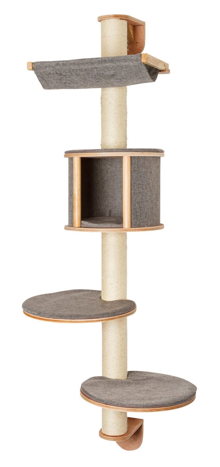 Kerbl Dolomit Tofana Wall-Mounted Cat Tree – Grey, 168cm Kerbl Dolomit Tofana Wall-Mounted Cat Tree – Grey, 168cm