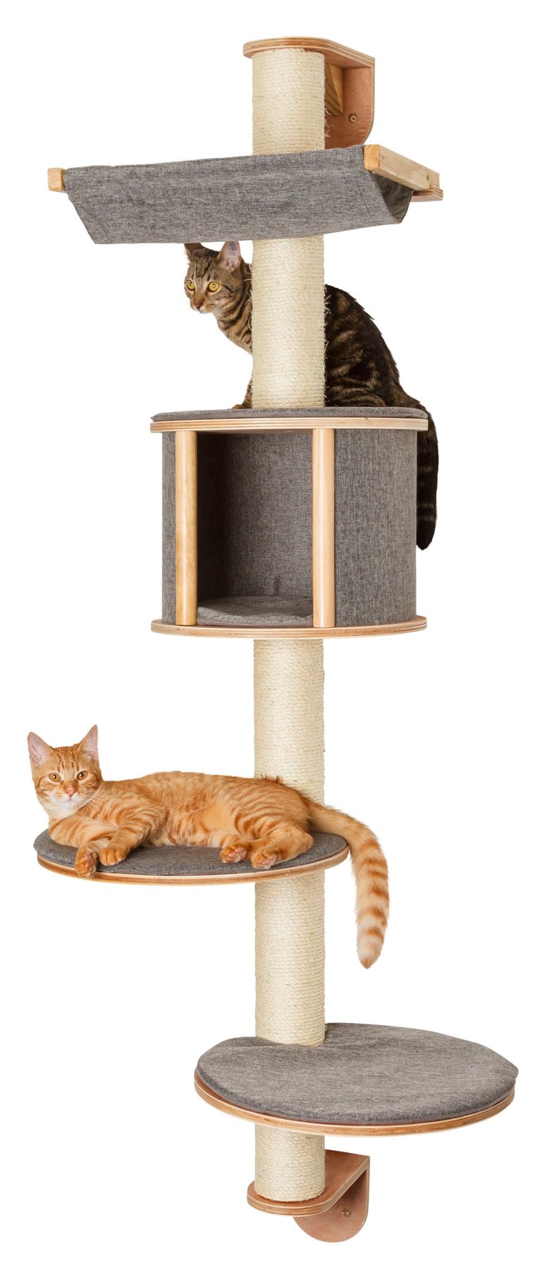 Kerbl Dolomit Tofana Wall-Mounted Cat Tree – Grey, 168cm Kerbl Dolomit Tofana Wall-Mounted Cat Tree – Grey, 168cm