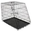 Kerbl Folding Dog Crate – Black, 75 × 52 × 61cm (81367)