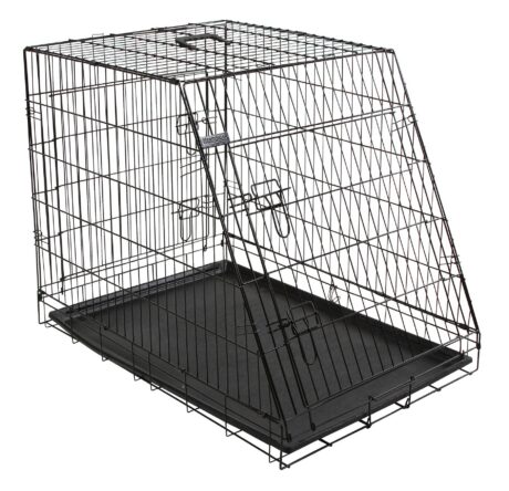Kerbl Folding Dog Crate – Black, 75 × 52 × 61cm (81367)