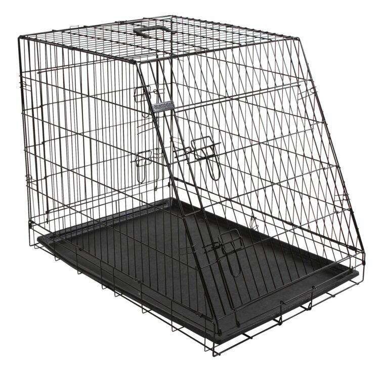 Kerbl Folding Dog Crate – Black, 75 × 52 × 61cm (81367)