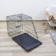 Kerbl Folding Dog Crate – Black, 75 × 52 × 61cm (81367)
