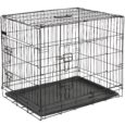 Kerbl Folding Dog Crate – Black, 76 × 54 × 64cm (81365)