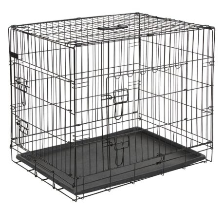 Kerbl Folding Dog Crate – Black, 76 × 54 × 64cm (81365)