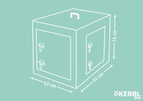 Kerbl Folding Dog Crate – Black, 92 × 63 × 74cm (81366)