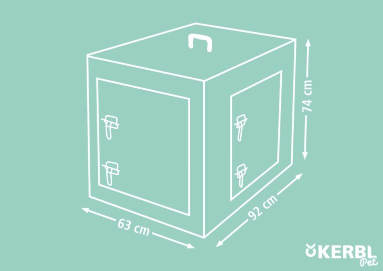 Kerbl Folding Dog Crate – Black, 92 × 63 × 74cm (81366) Kerbl Folding Dog Crate – Black, 92 × 63 × 74cm (81366)