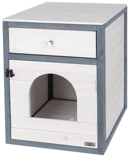 Kerbl Ida Cat Cabinet &ndash; White and Grey