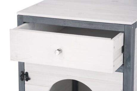 Kerbl Ida Cat Cabinet &ndash; White and Grey