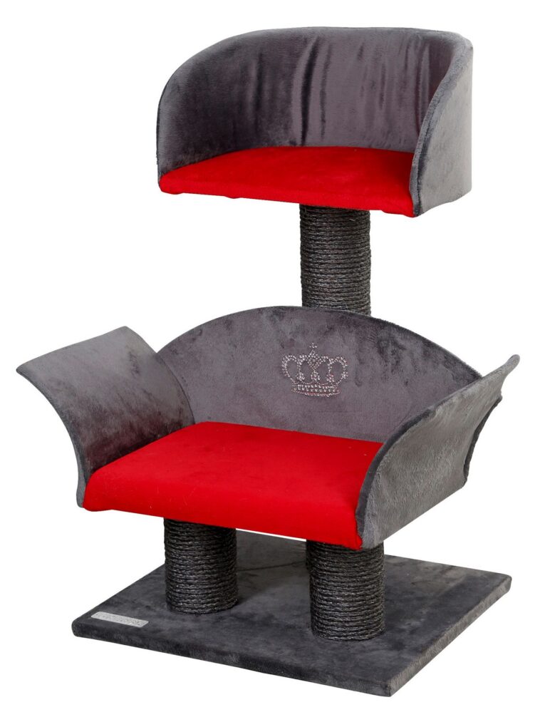 Kerbl Lounge Deluxe Cat Tree – Grey and Red, 70cm