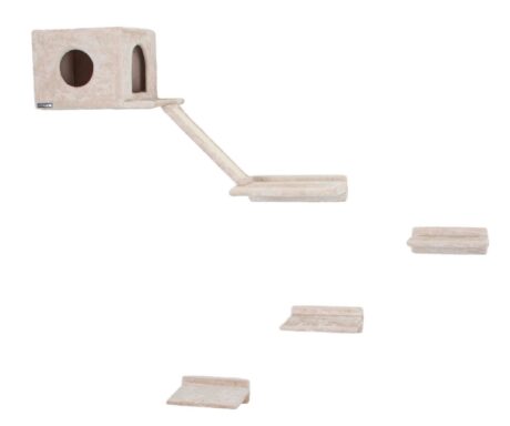 Kerbl Mont Blanc Six-Piece Cat Climbing Wall &ndash; Beige
