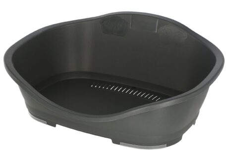 Kerbl Sleepers Plastic Dog Bed &ndash; Grey, 118 &times; 80 &times; 39.5cm