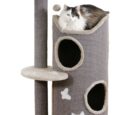 Kerbl Tiana Cat Tree with Scratching Barrel – Grey, 130cm