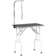 Folding Dog Grooming Table with Adjustable Arm – Black, 81cm