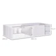 Two-Room Wooden Puppy Pen with Removable Doors – White