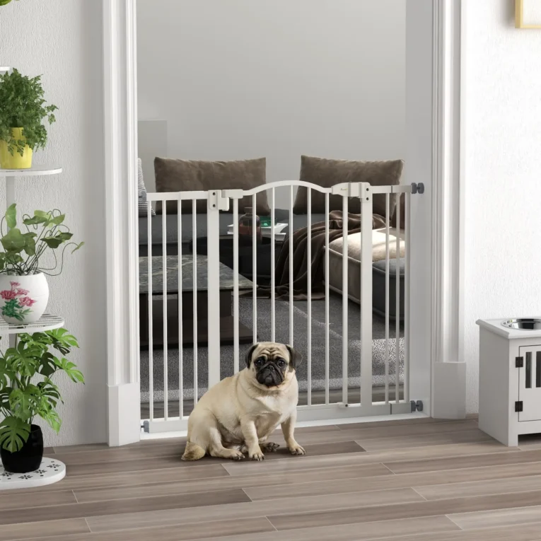 Adjustable Dog Gate – White, 78cm High, 74–100cm Adjustable Dog Gate – White, 78cm High, 74–100cm