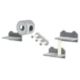Wall-Mounted Cat Tree with Steps and Perch – Grey and cream