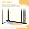 Dog Gate with 7cm Extension – Black, 74–87cm