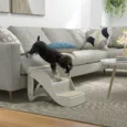 Folding Three-Step Pet Stairs – Grey, 38cm