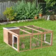 Rabbit Hutch Bunny Cage Open Top 123x120cm – Yellow