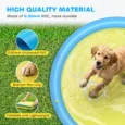 Dog Sprinkler Splash Pad – Blue and Yellow, 170cm