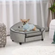 Dog Sofa Wooden Frame 66.5x45x35.5cm – Grey