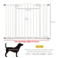Adjustable Dog Gate – White, 78cm High, 74–100cm
