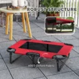 Folding Elevated Dog Bed with Mesh Centre – Red, 75cm
