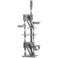 Cat Tree Indoor Adjustable Height 240-260cm – Light grey